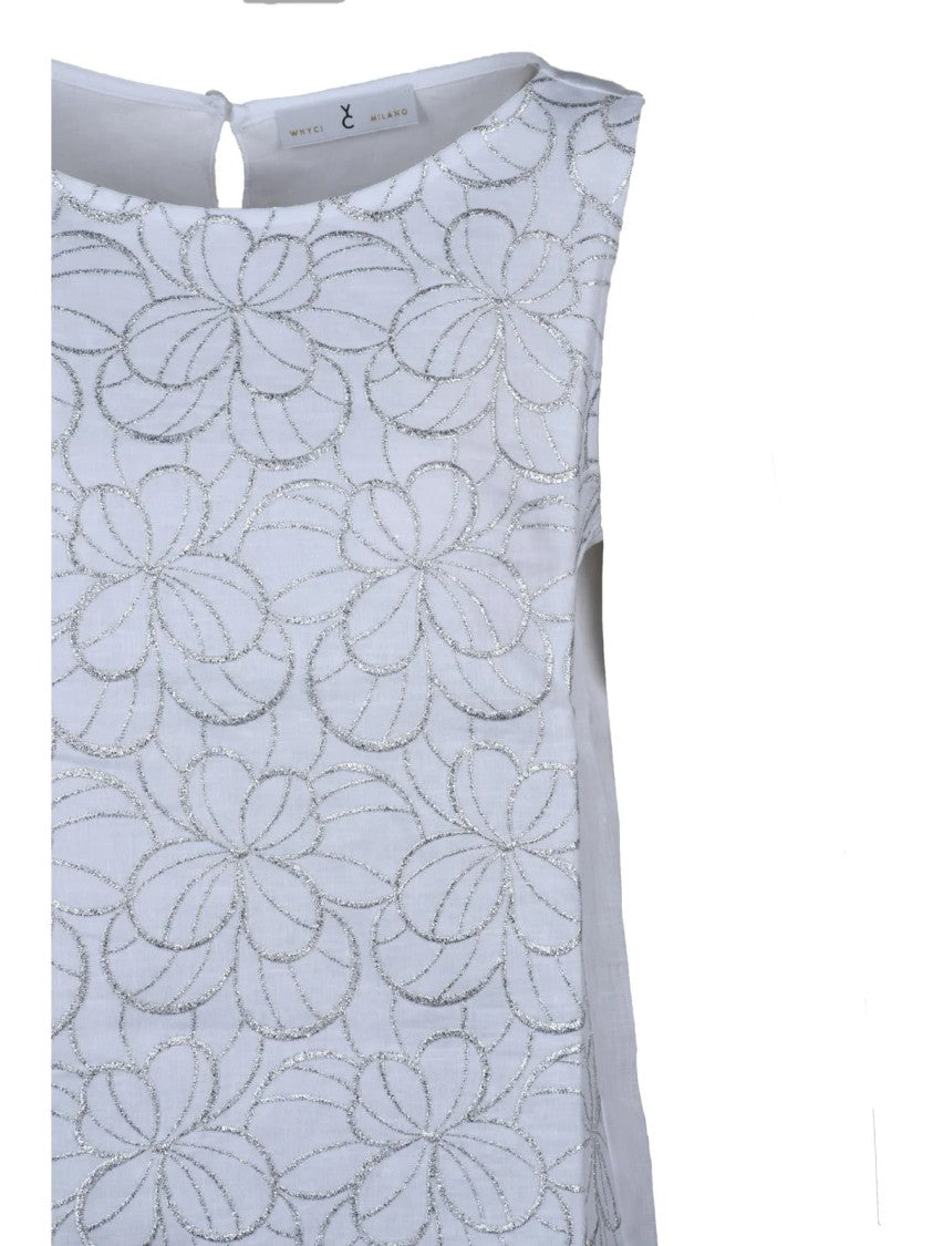 Whyci Indigo Linen Top