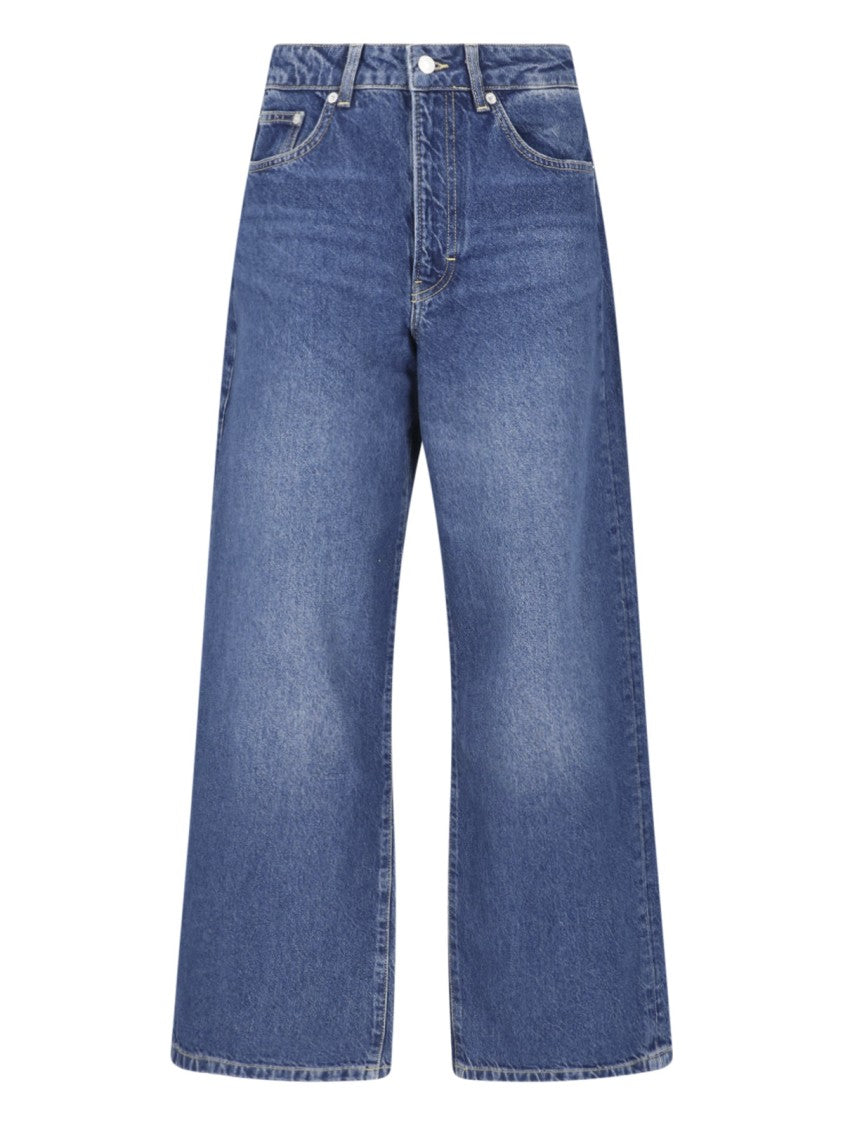 Jeanerica Wide-Leg Cropped Jeans With High Waist