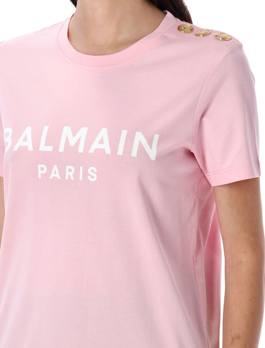 Balmain 3 Btn Logo Tshirt