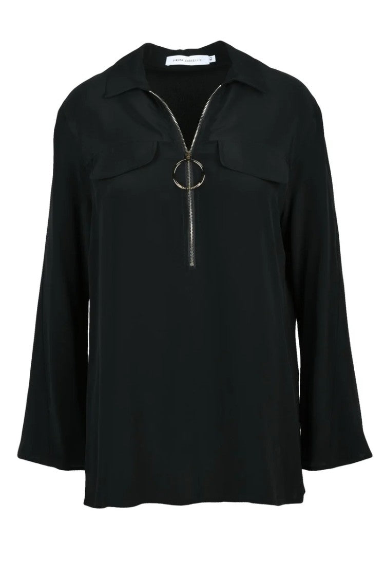 Simona Corsellini Acetate Silk Shirt - Black