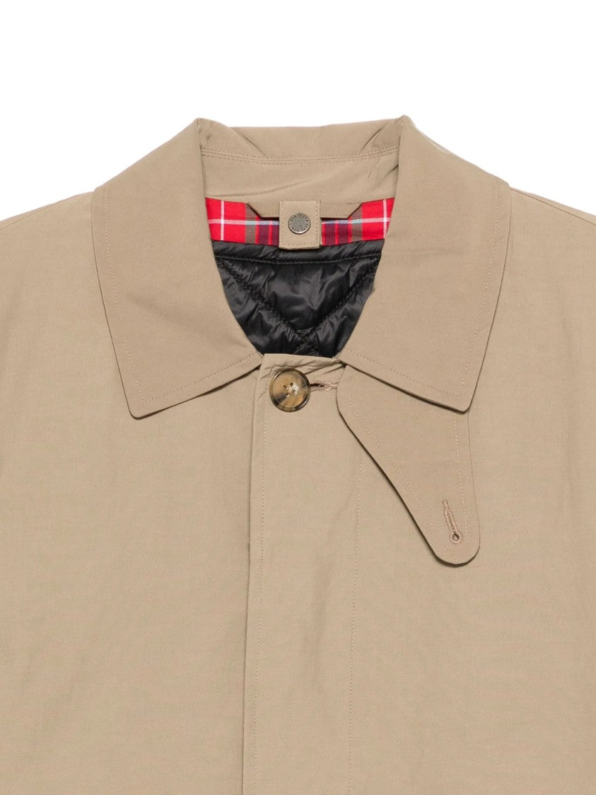 Baracuta Single-Breasted Beige Pointed Collar Coat