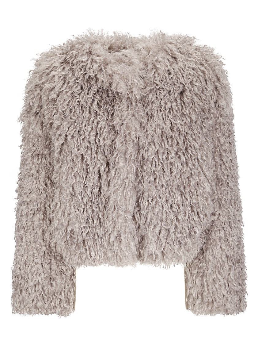 Tagliatore Short Fur Coat In Synthetic Fabric