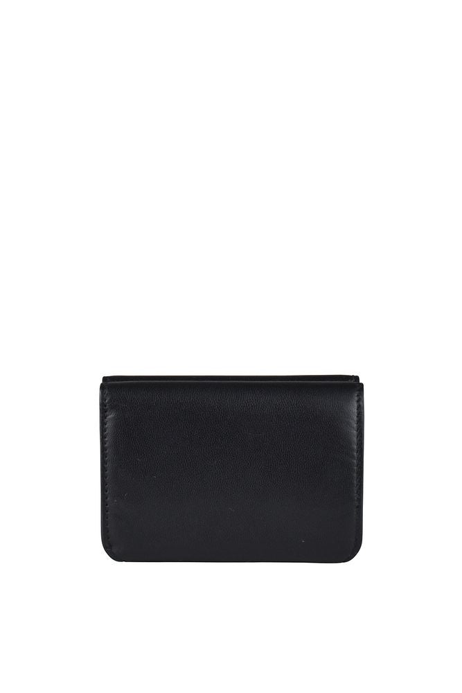 Balenciaga Compact Black Leather Wallet