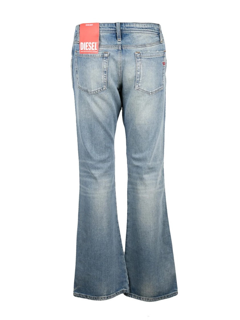 Diesel Light Blue Cotton D-Backler Slim Jeans