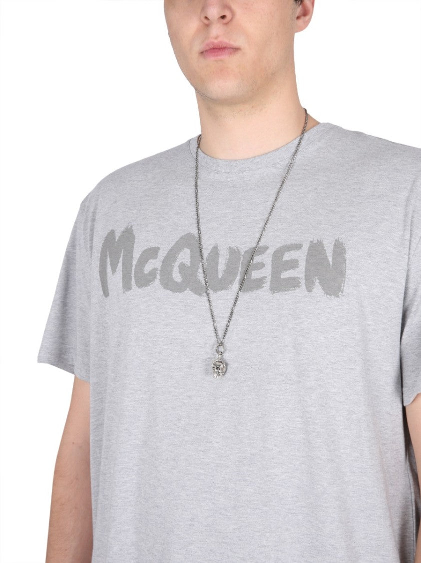 Alexander Mcqueen Graffiti Print T-Shirt