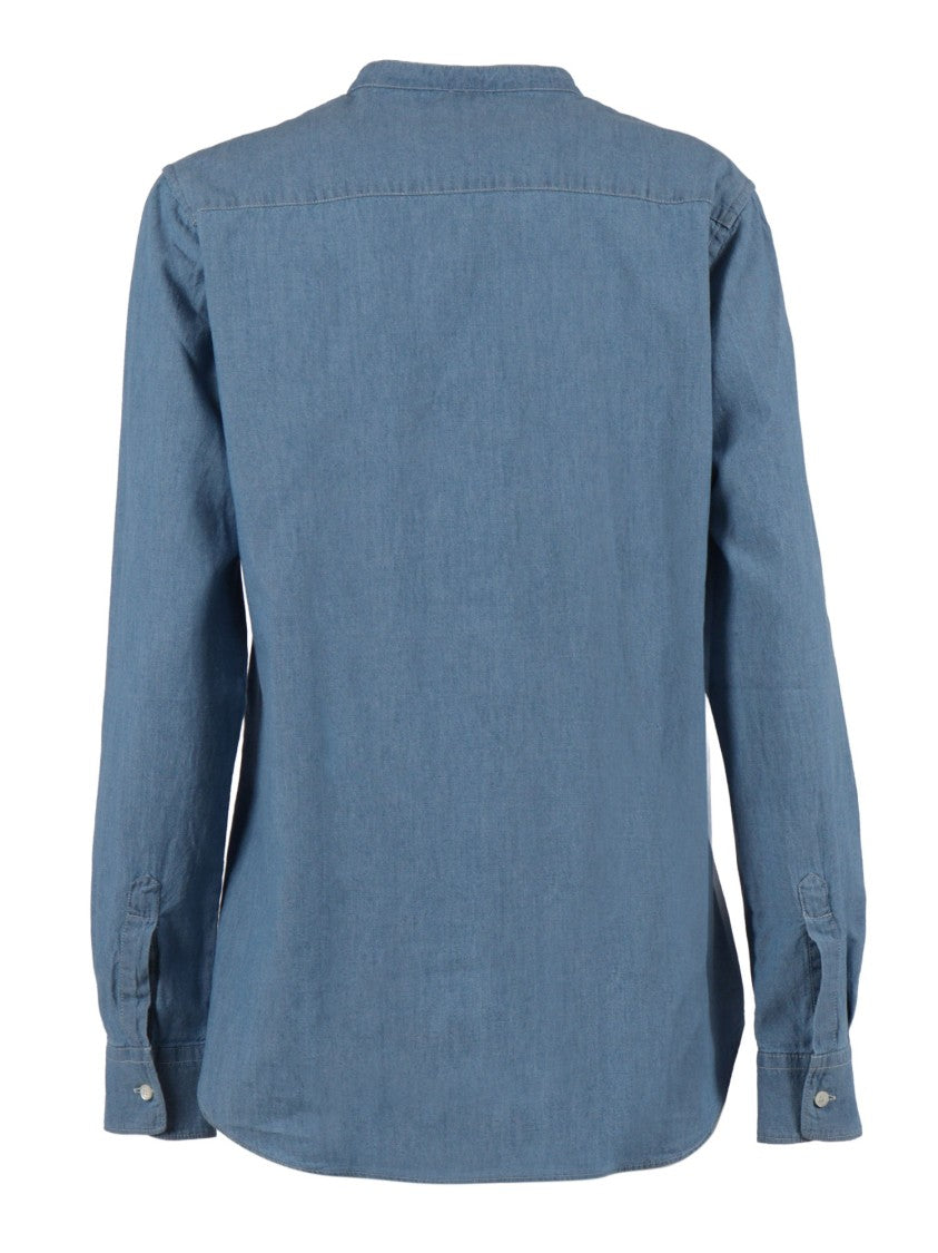 Aspesi Long Sleeve Cotton Mandarin Casual Shirt