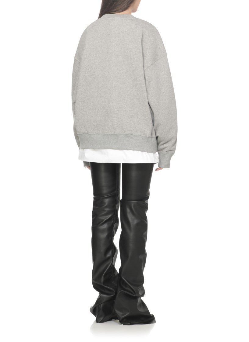 The Attico Relaxed Fit Cotton Sweatshirt With Front Relief Logo