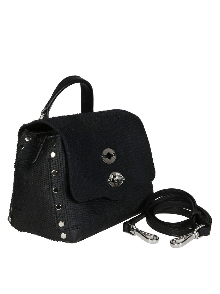 Zanellato Structured Brown Handbag With Top Handle And Detachable Strap