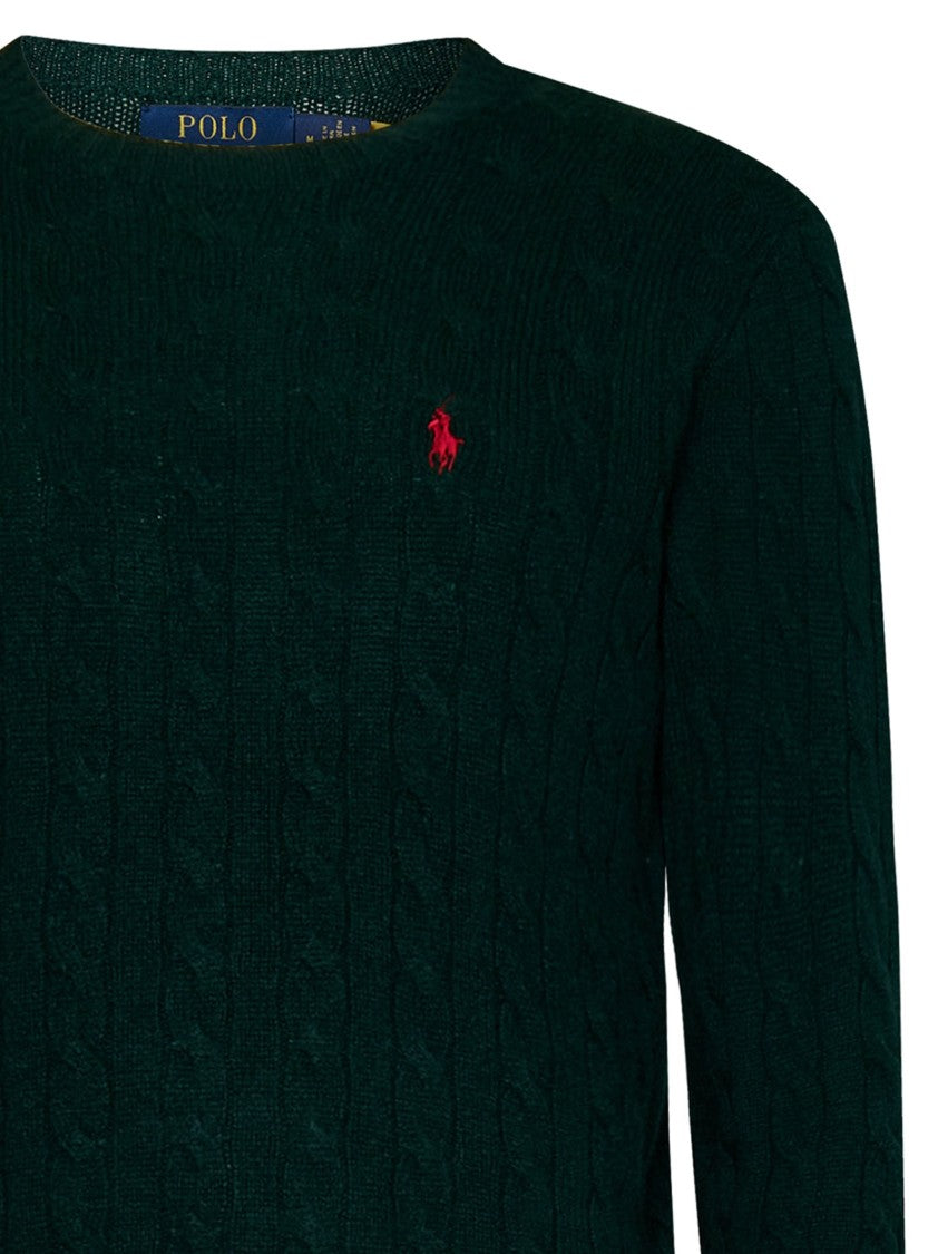 Polo Ralph Lauren Green Cable-Knit Sweater