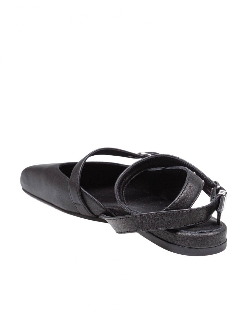 Vic Matié Nappa Ballerina Shoes With Adjustable Straps