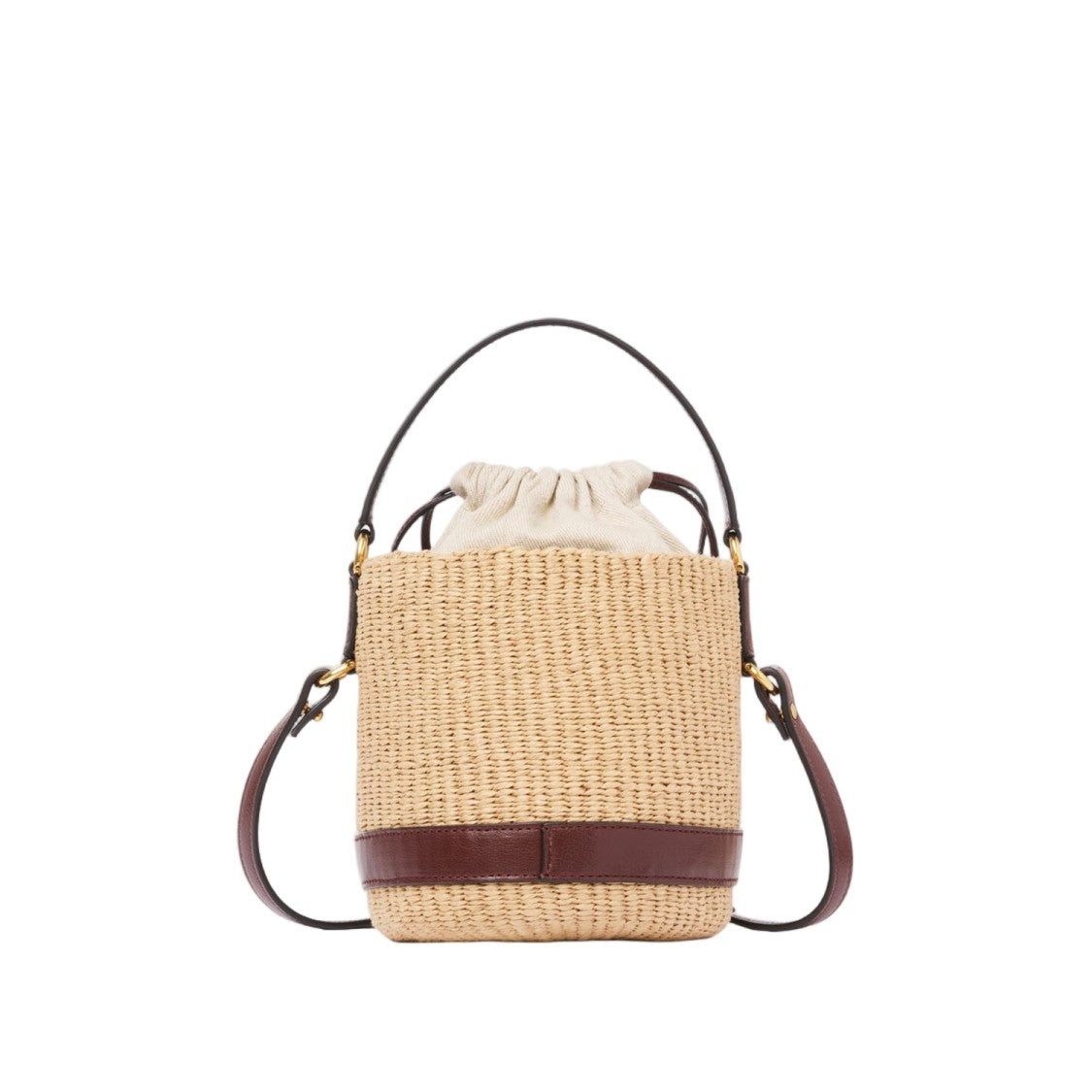 Chloé Raffia And Leather Bucket Bag