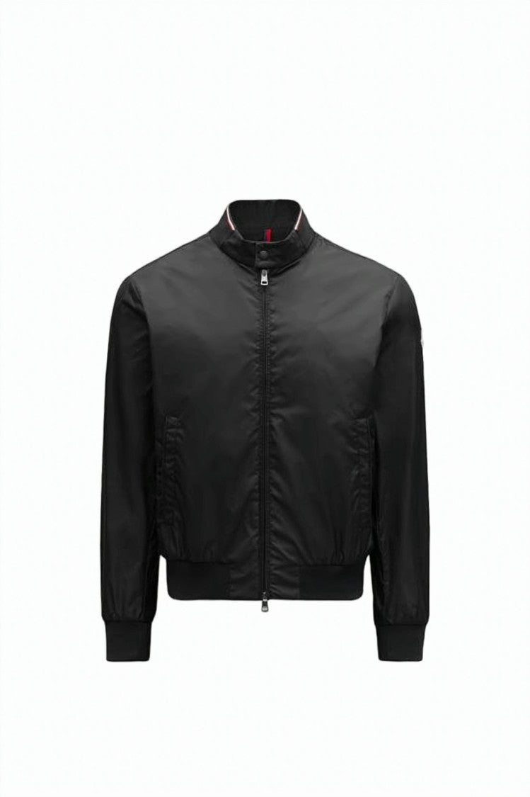 Moncler Fitted Black Jacket With Adjustable Waist And Hood