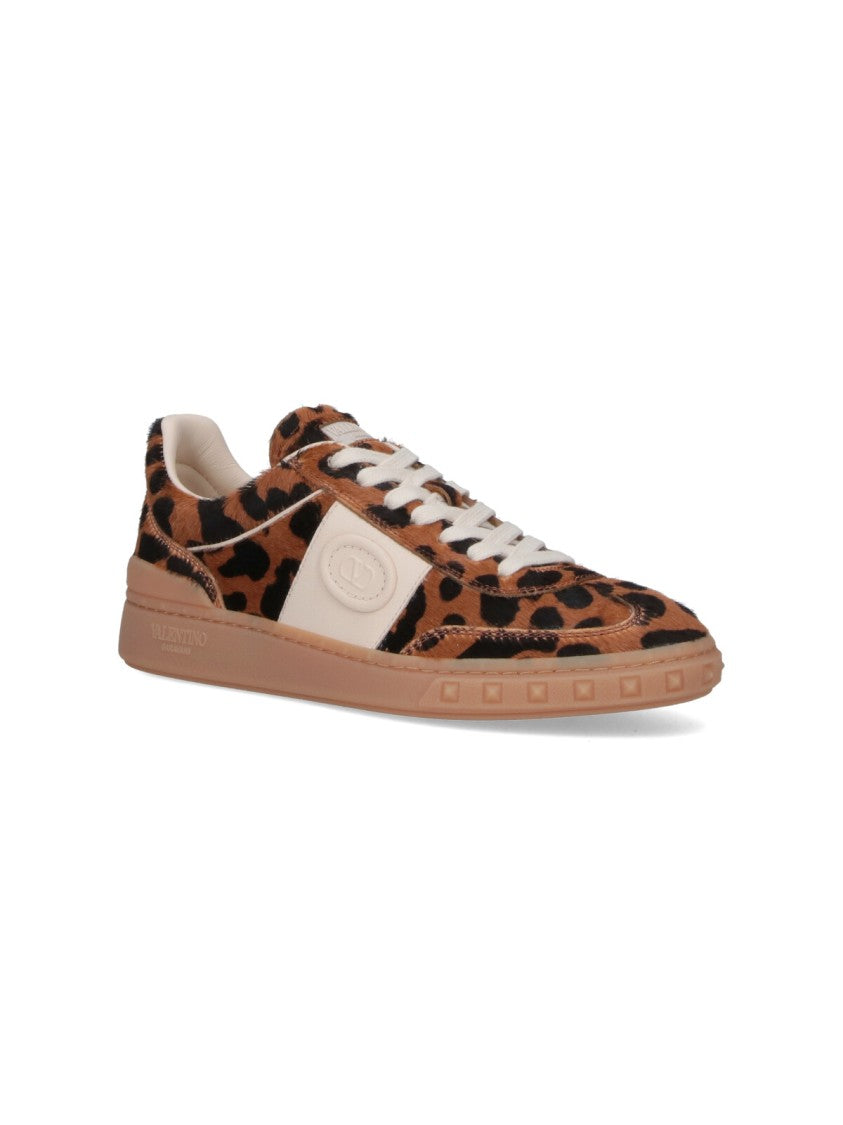 Valentino Garavani Classic Brown Sneakers With Smooth Finish