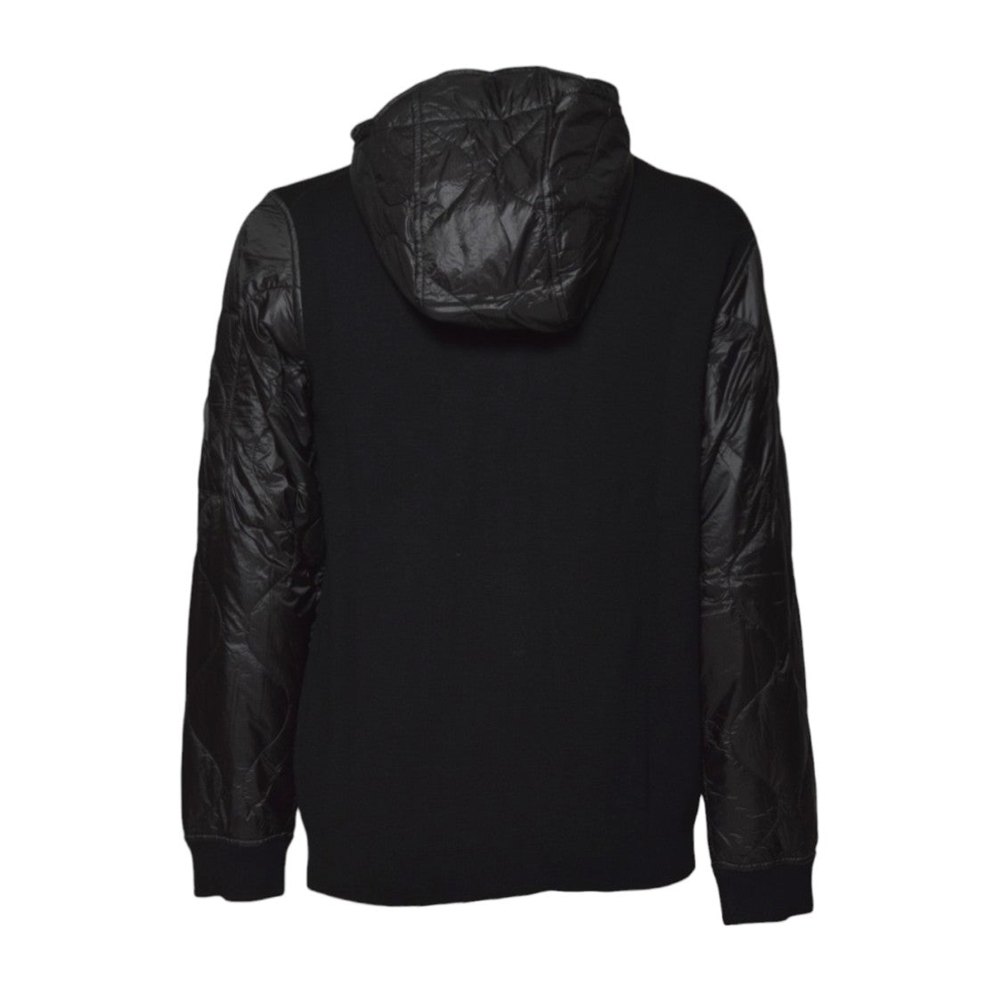 C.P. Company Merino Wool Sweater With Quilted Sleeves And Hood