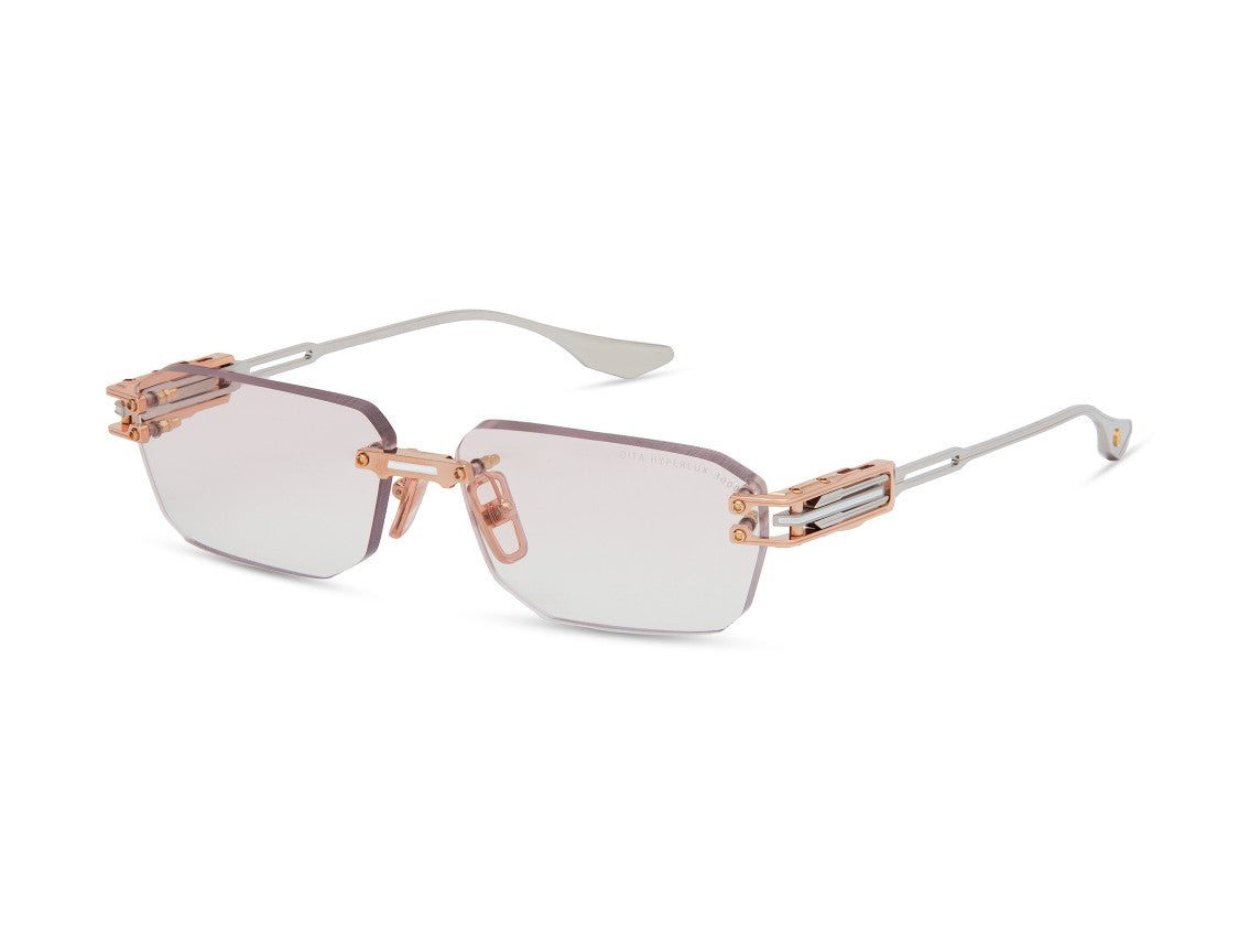 Dita Rose Gold Hyperlux-3000 Rimless Geometric Sunglasses