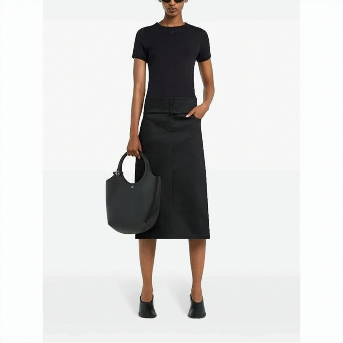 Courrèges Fitted Short-Sleeve T-Shirt With Tonal Logo Detail