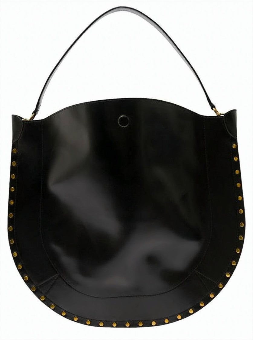 Isabel Marant Crescent-Shaped Shoulder Bag With Gold-Tone Studs