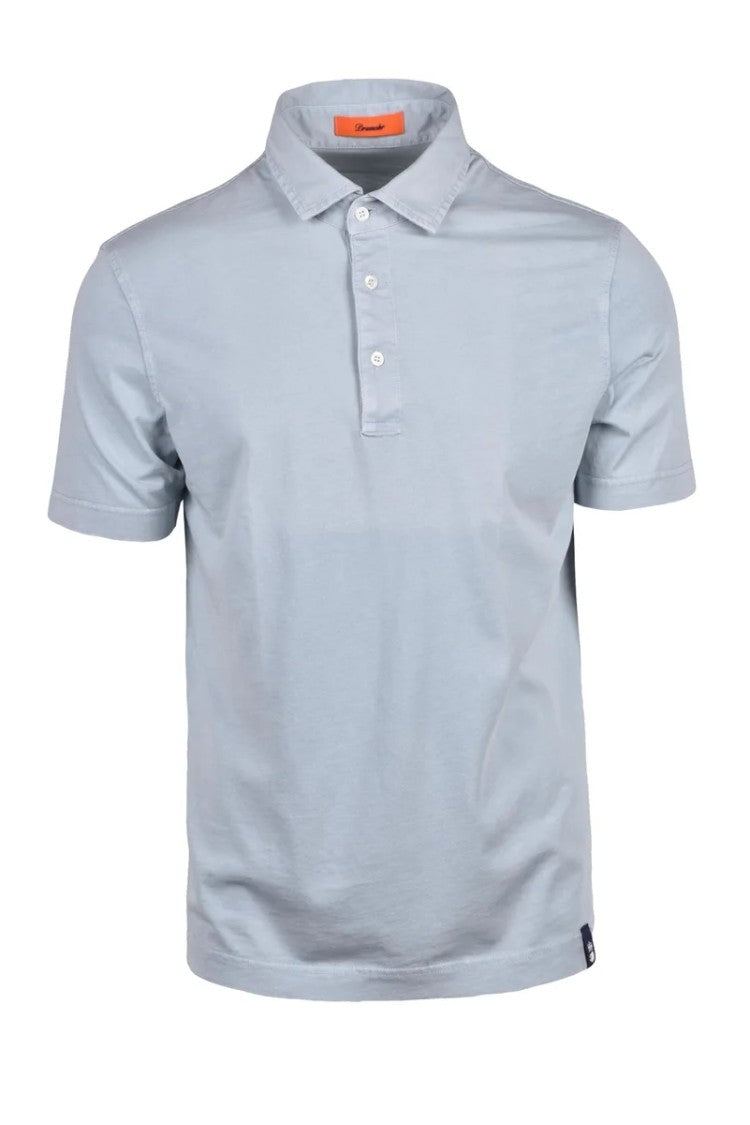 Drumohr White Cotton Polo Shirt