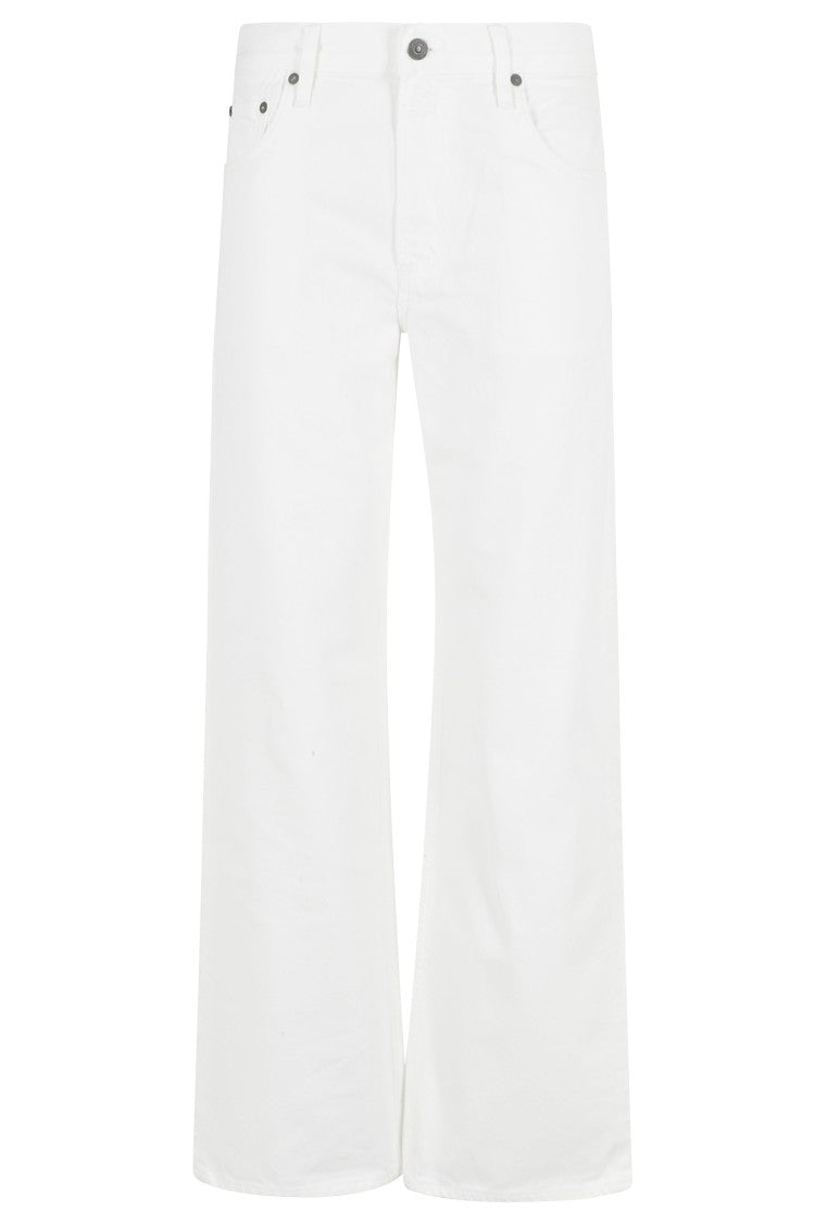Citizens Of Humanity White Lindsz Easy Straight Five-Pocket Cotton Jeans