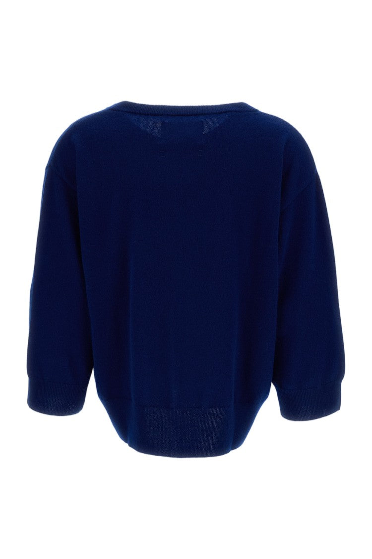 Extreme Cashmere Blue Pearl Cashmere V-Neck Sweater