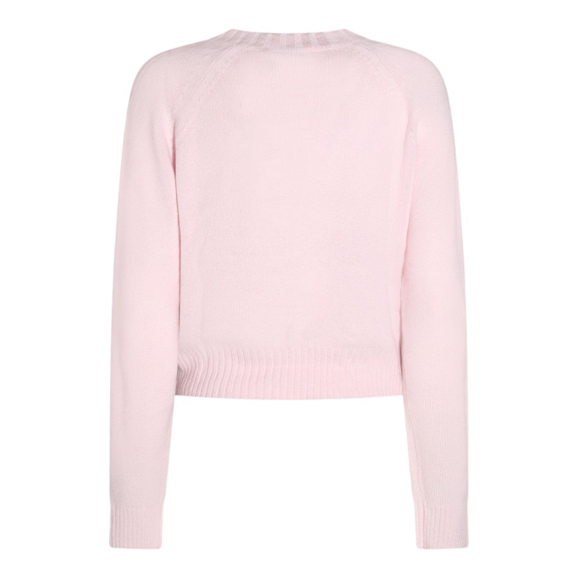 Allude Light Pink Raglan Sleeve Knit Sweater