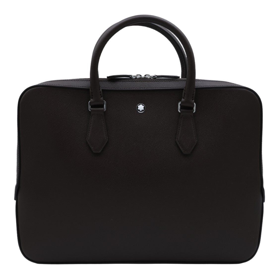 Montblanc Structured Black Briefcase-Style Bag With Iconic Emblem
