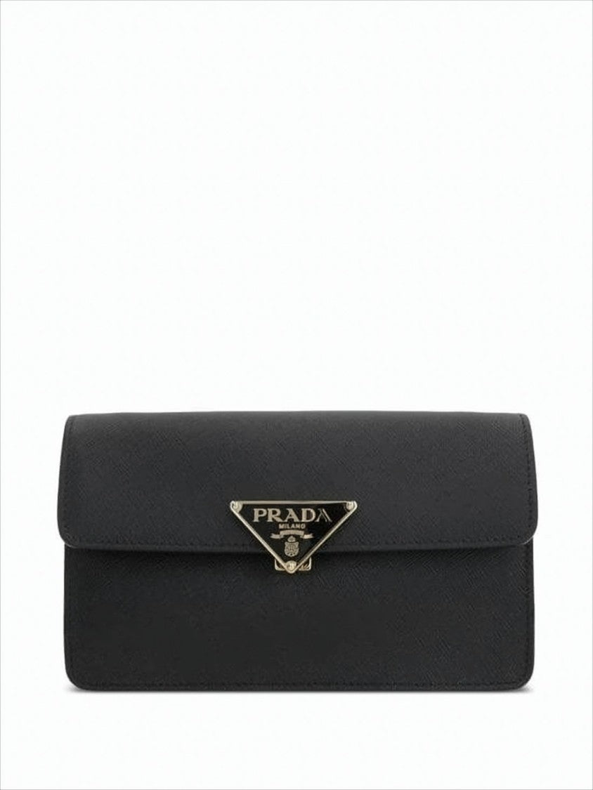 Prada Textured Calf Leather Shoulder Bag