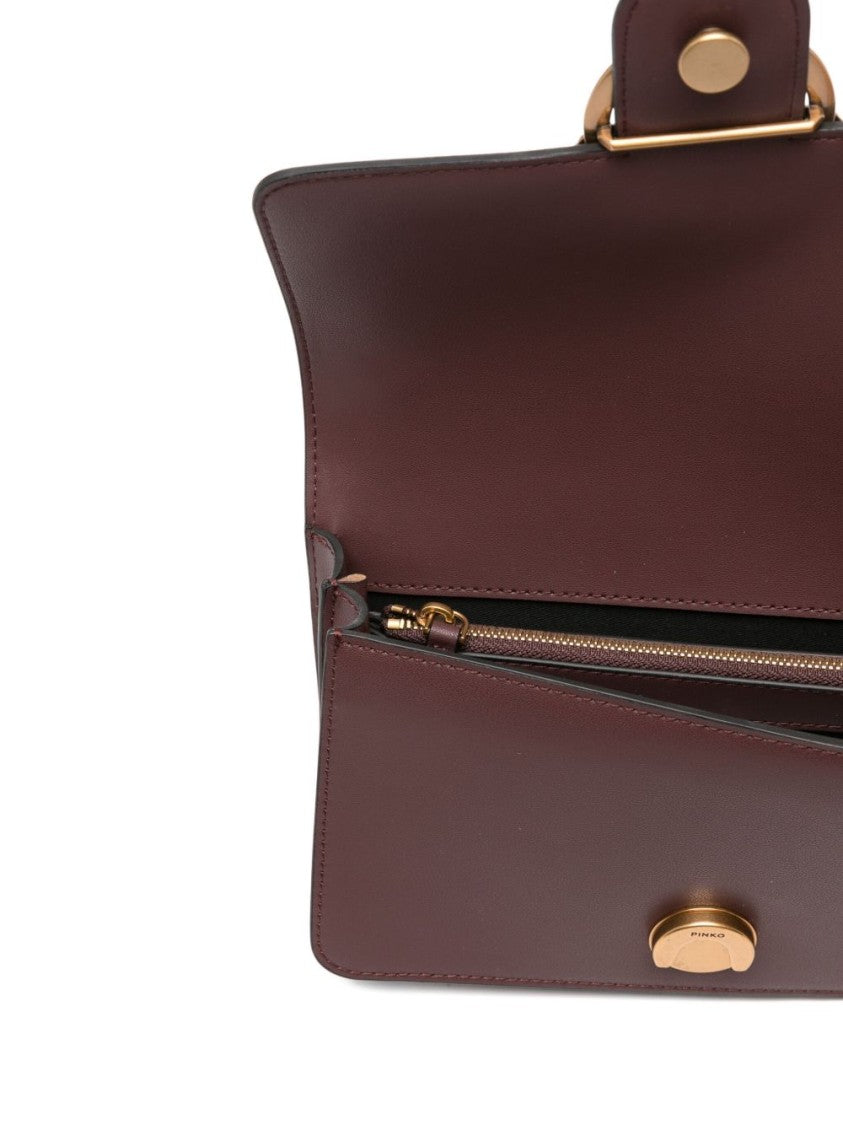 Pinko Structured Shoulder Bag With Gold-Tone Bird Clasp