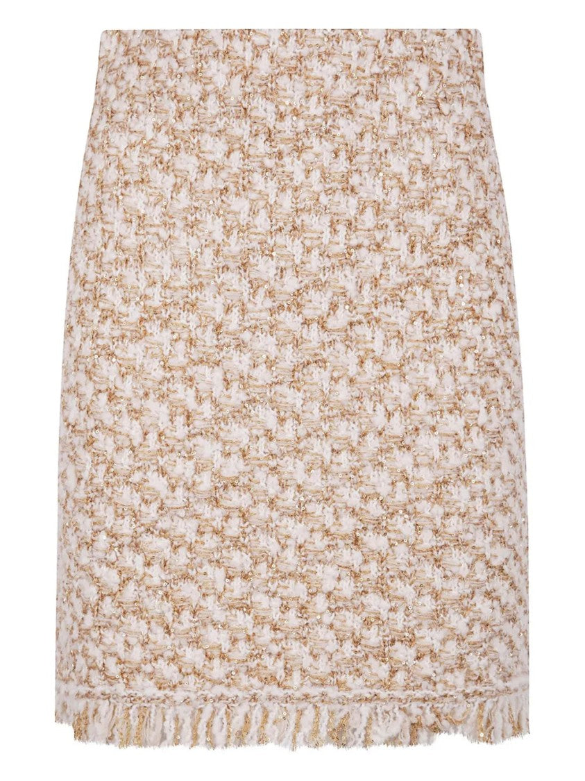 Fabiana Filippi Tweed Fringed Mini Skirt