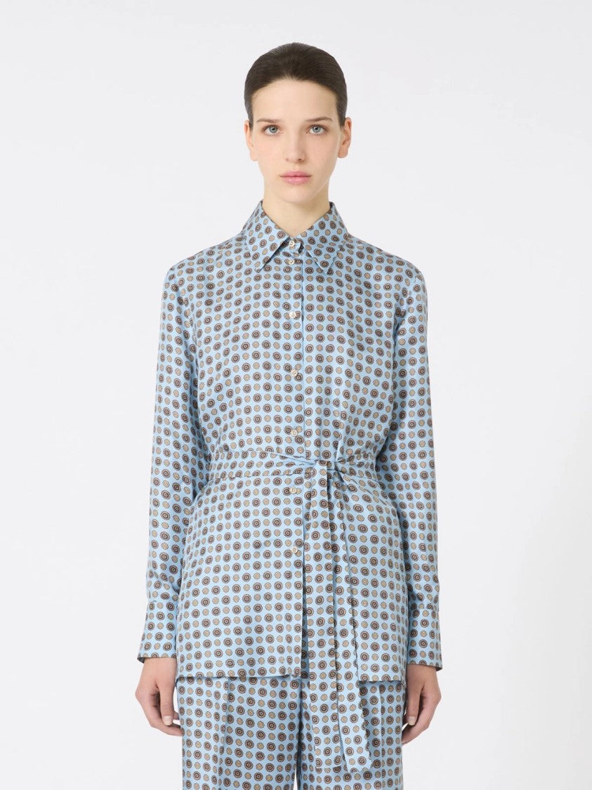 Max Mara Silk Long-Sleeved Shirt With Tailored Silhouette