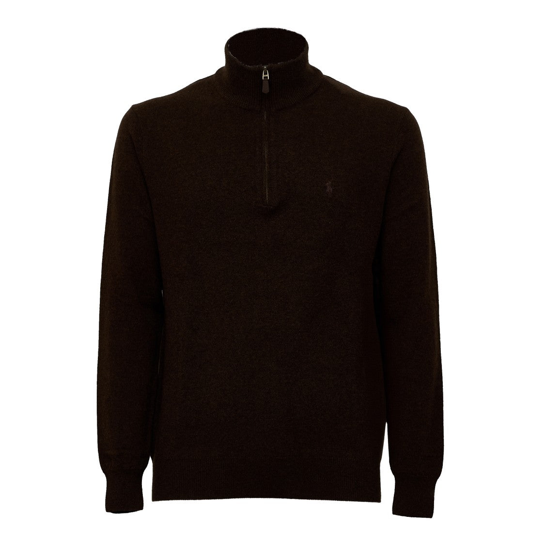 Polo Ralph Lauren Merino Ribbed Quarter-Zip Wool Sweater