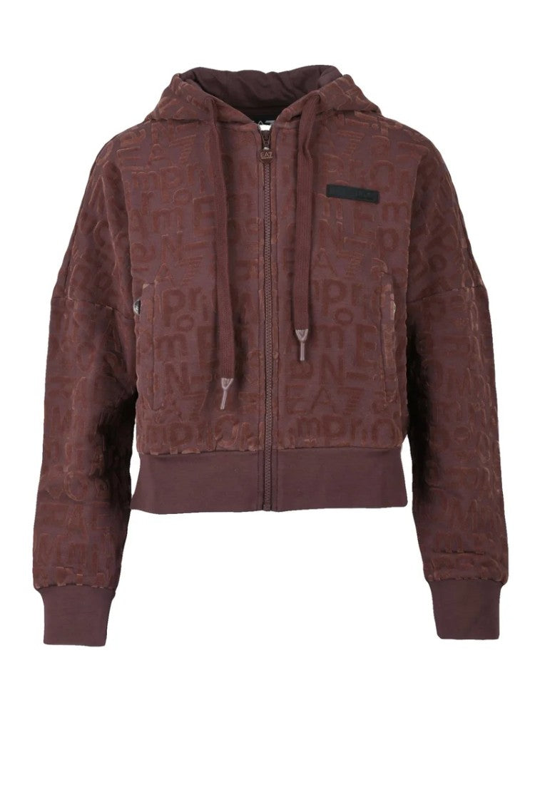 Ea7 Emporio Armani Velvet Boxy Sweatshirt