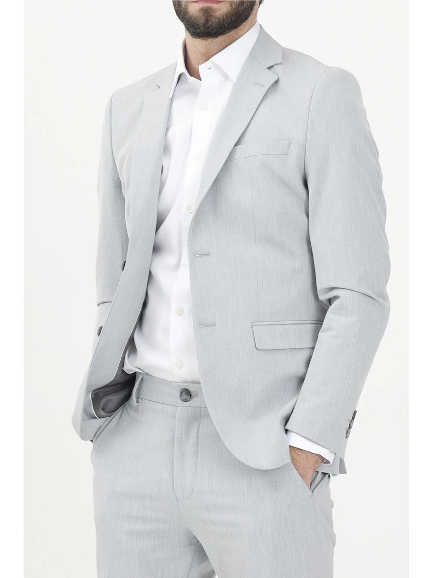 Selected Grey Recycled Polyester Viscose Slim Jacket