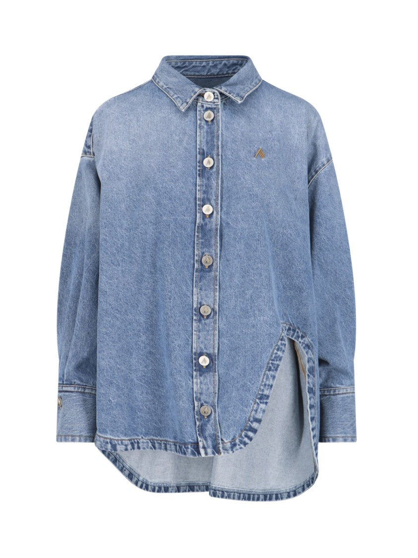 The Attico "Diana" Shirt Jacket - Blue