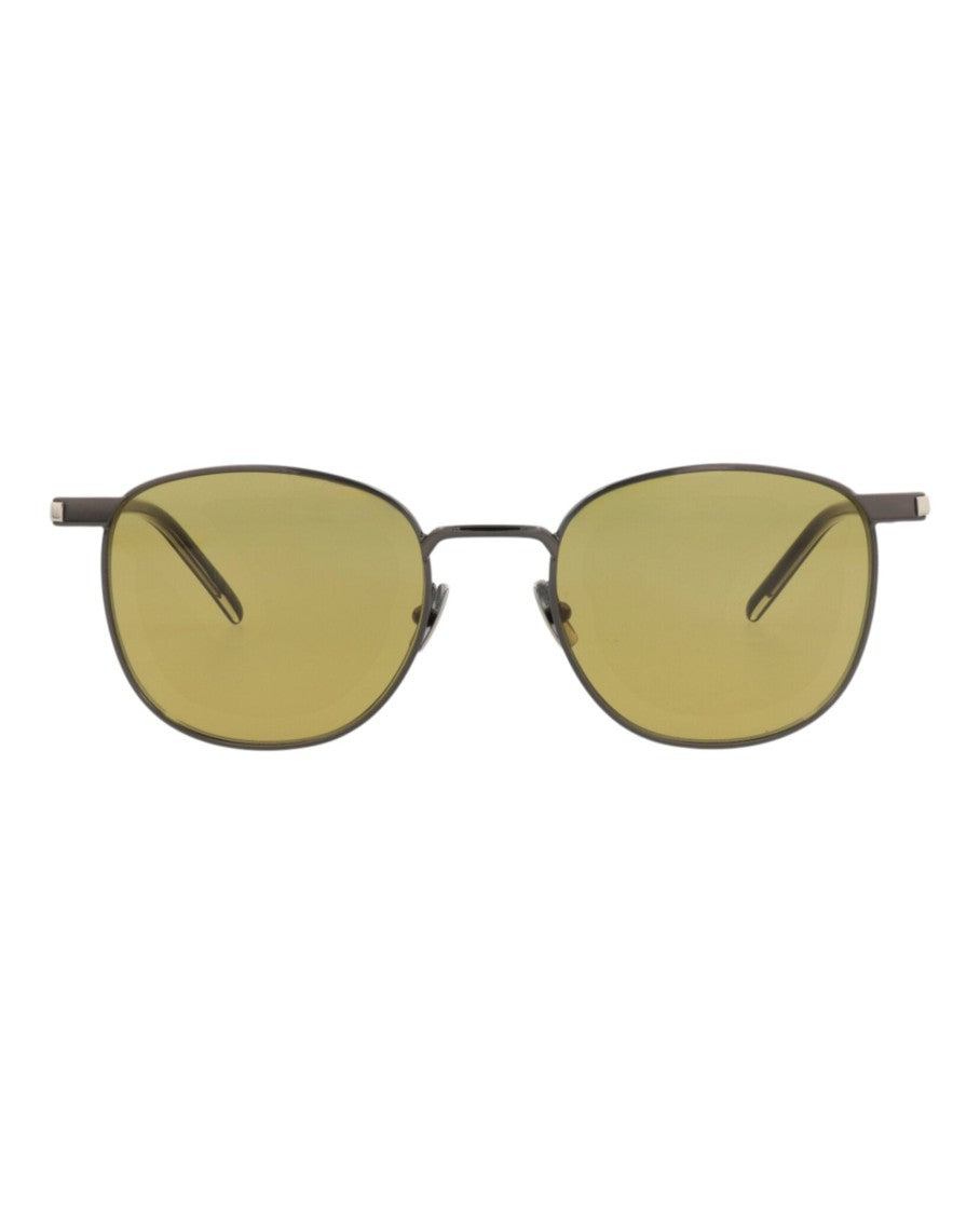 Saint Laurent Round-Frame Metal Sunglasses