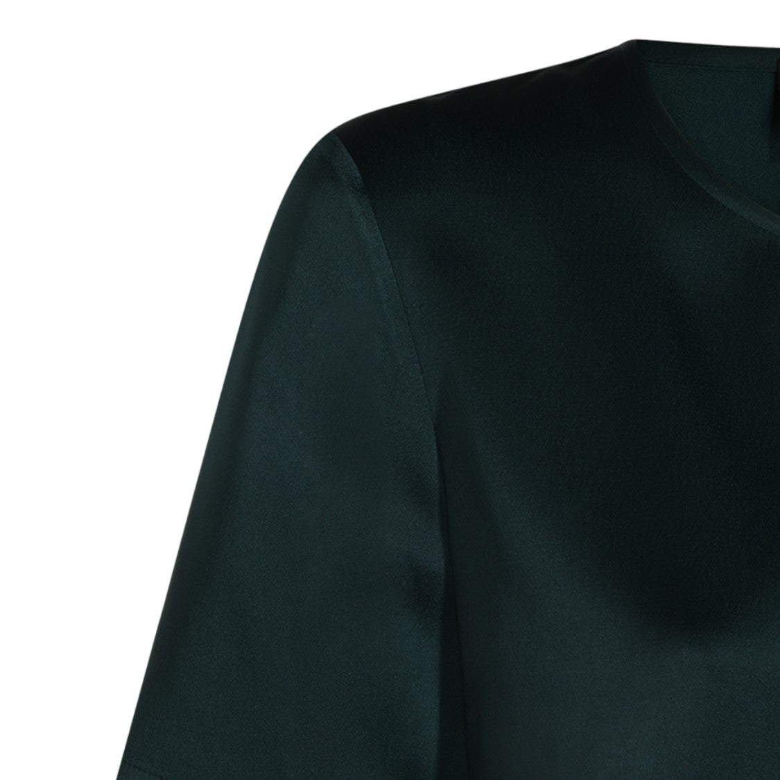 Antonelli Firenze Satin-Finish Short-Sleeved Top With Classic Round Neckline