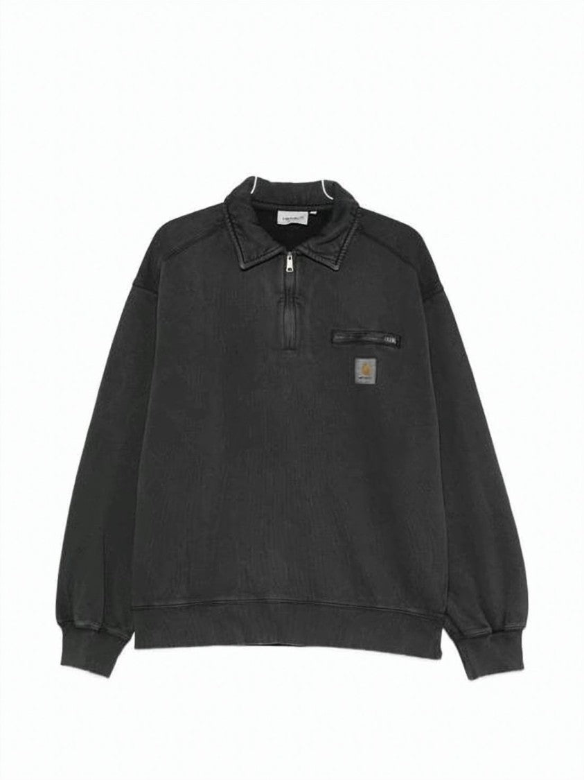 Carhartt Wip Pullover Half-Zip Sweatshirt With Textured Fabric