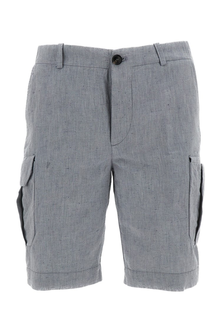 Rrd Linen-Cotton Canvas Cargo Shorts
