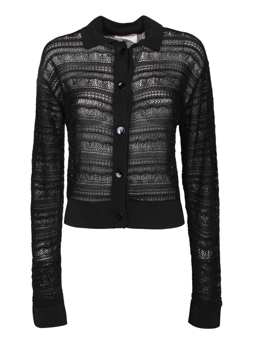 Atomo Factory Black Viscose Cardigan
