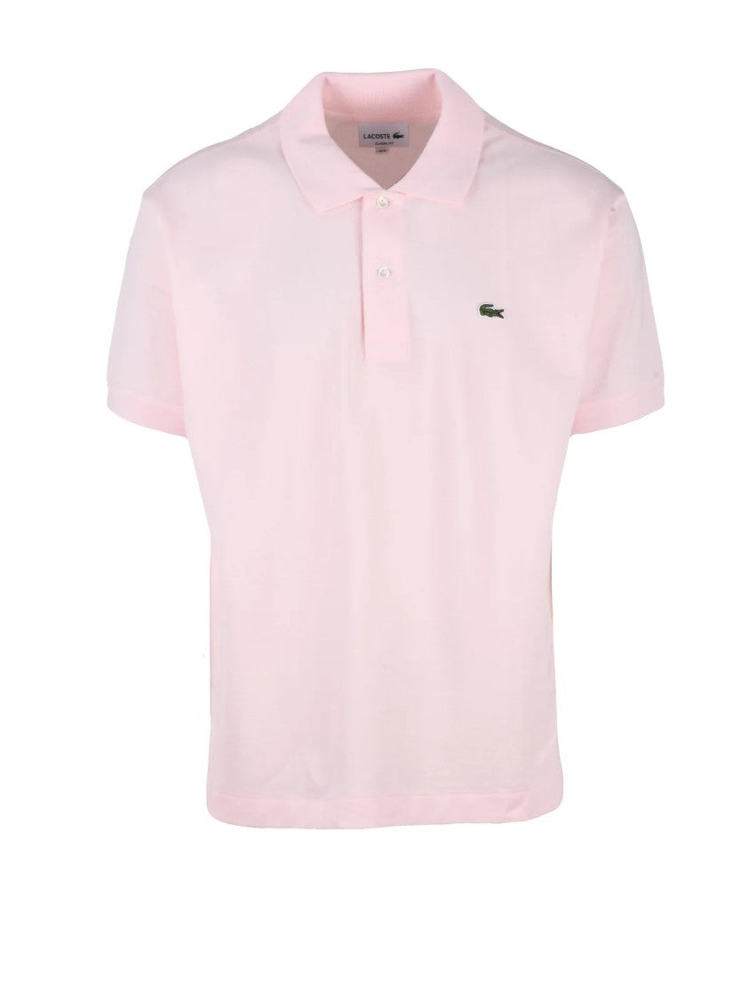 Lacoste Pink Short-Sleeve Cotton Polo Shirt