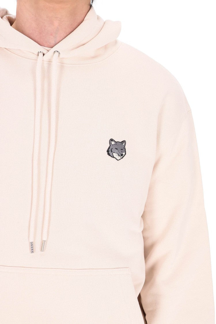 Maison Kitsuné Grey Fox Head Regular Fit Cotton Hoodie