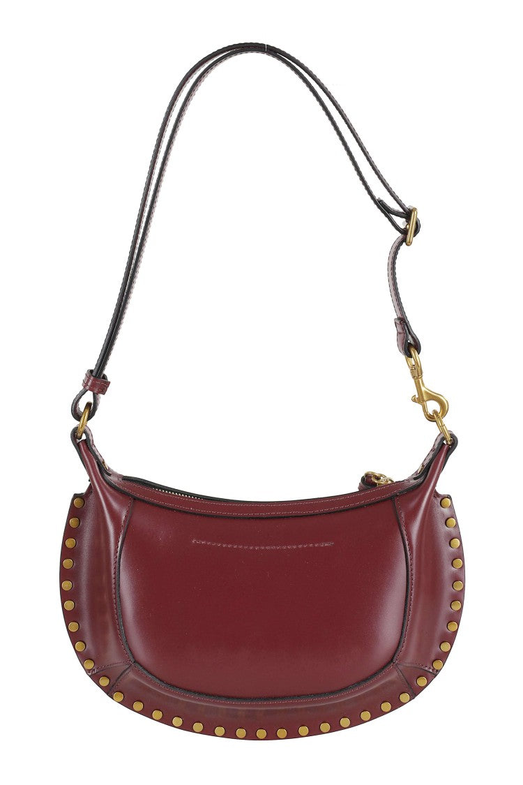 Isabel Marant Oskan Moon Stitched Panel Calfskin Shoulder Bag