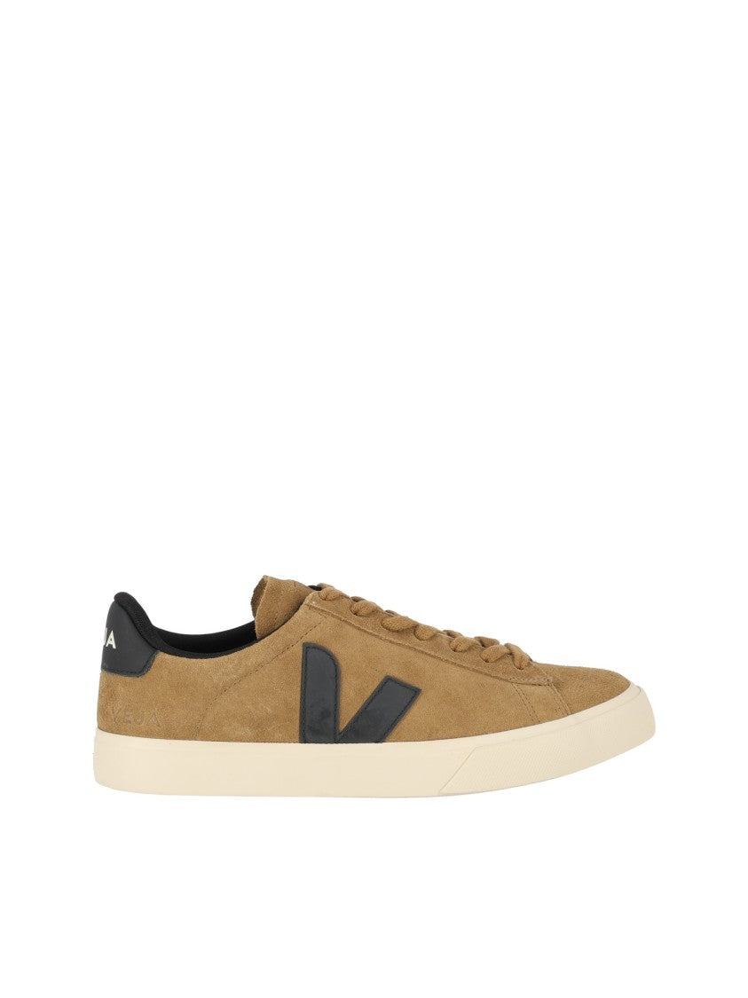 Veja Campo Tent Black Pierre Suede Low-Top Sneakers