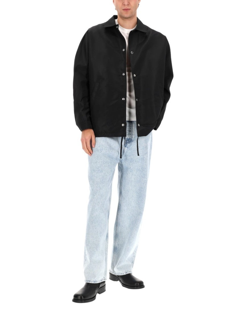 Givenchy Black Coach Polyester Snap Jacket