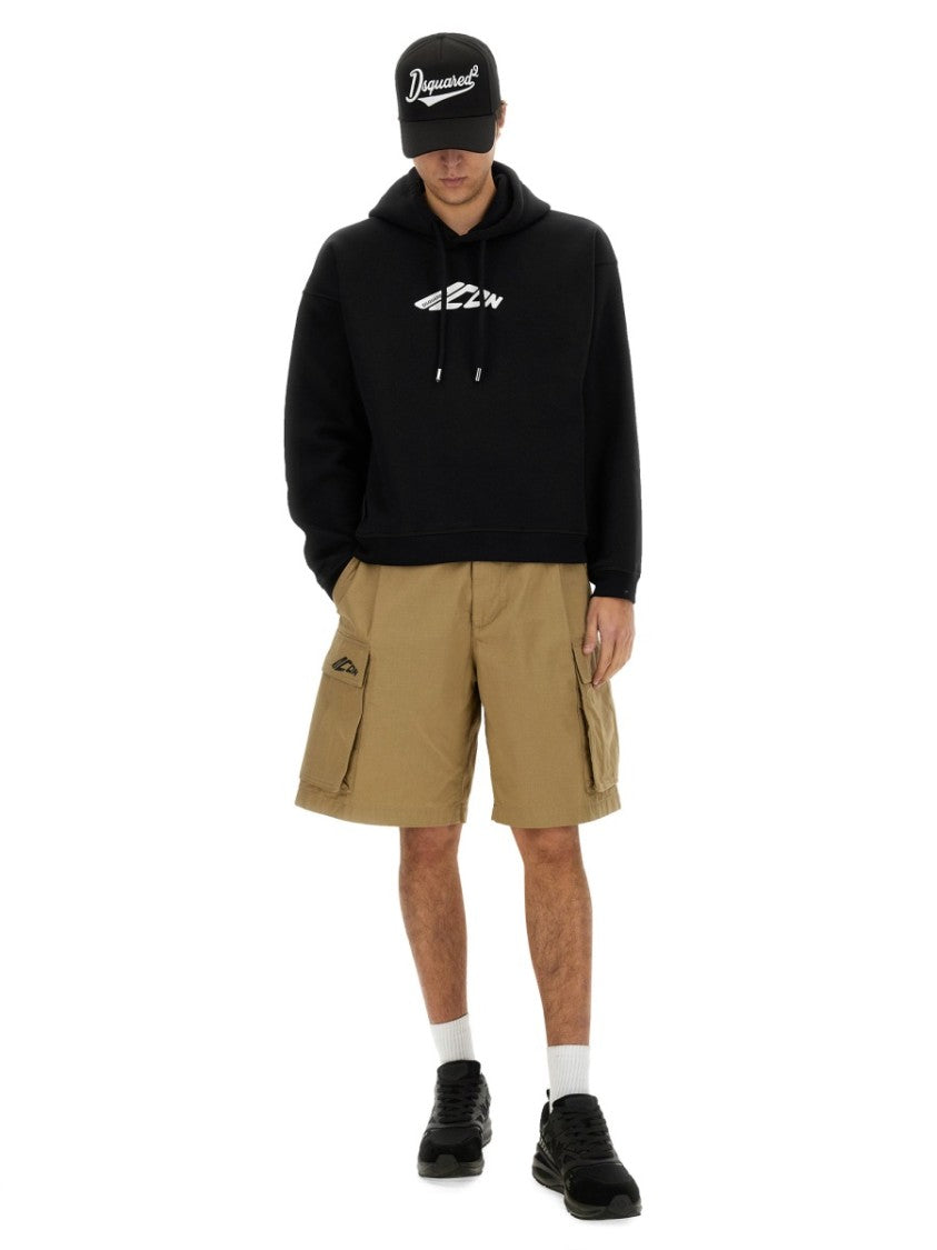 Dsquared2 Cropped Sweatshirt With Bold Logo Print