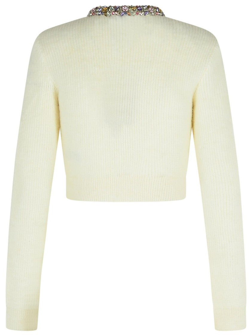 Self-Portrait Cream Alpaca Blend Cardigan