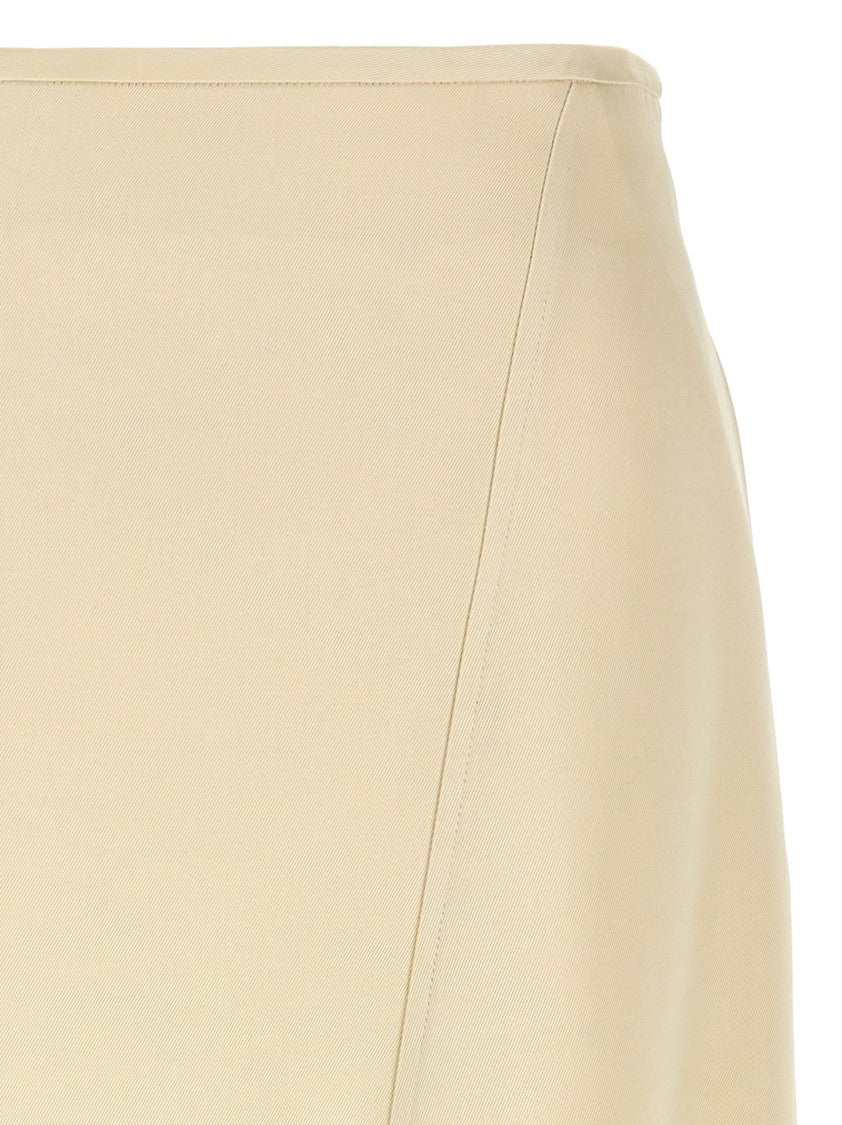 Jil Sander Midi-Length Viscose And Silk Skirt