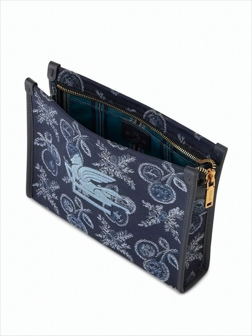 Etro Patterned Fabric Clutch