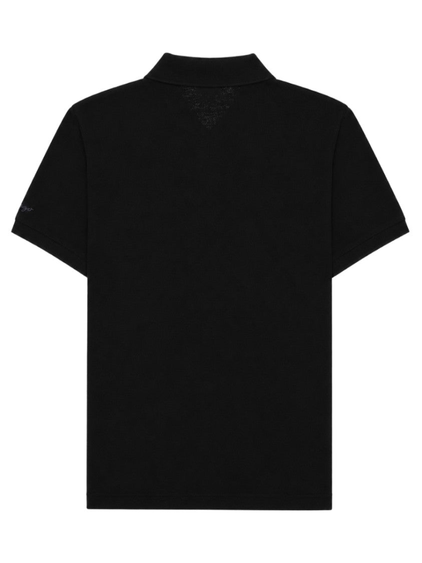 Kenzo Jumping Tiger Classic Black Cotton Polo Shirt