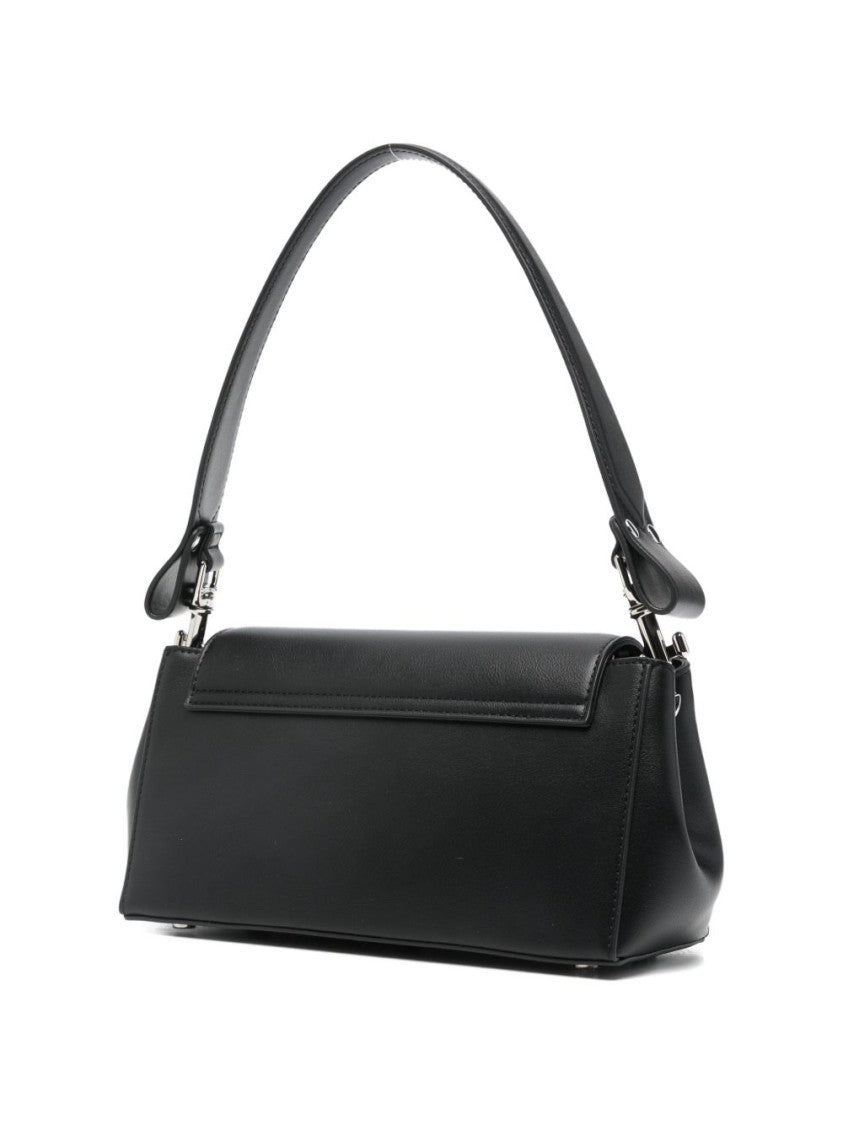 Vivienne Westwood Rectangular Black Handbag With Silver-Tone Emblem